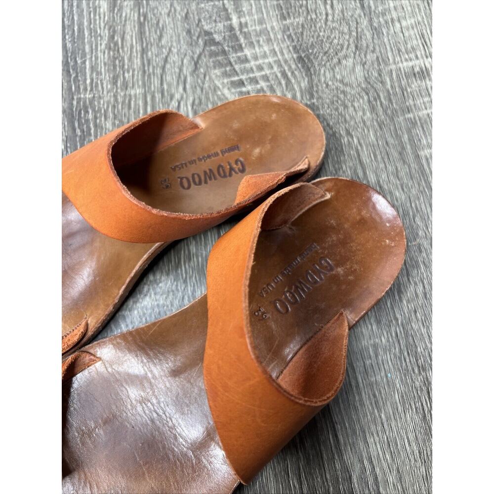 Cydwoq Hillary Toe-Ring Burnt Orange Leather Handmade USA Sandals EU 39 / US 8 - Picture 8 of 10